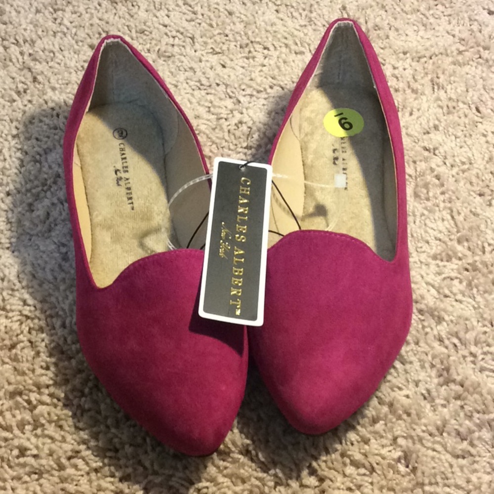 Charles Albert “New York” Suede Ballerina Flat